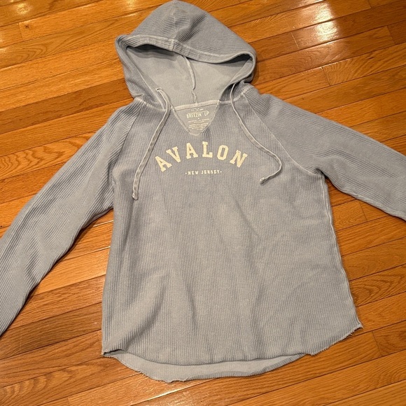 Avalon Sweaters - Avalon Women's Light Blue Hooded Sweater